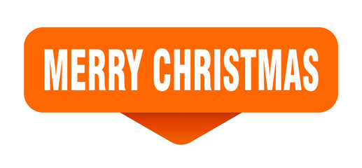 merry christmas sticker. merry christmas sign on transparent background