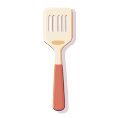 Very Simple flat 2D icon spatula isolated on a white background, vector, flat design, vector, flat design, animation design, flat 2D icon, minimalist design, vector