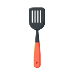 A Simple flat 2D icon black spatula isolated on a white background, vector, flat design, vector, flat design, animation design, flat 2D icon, minimalist design, vector