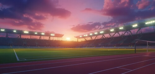 Empty bullring, traditional circular design.