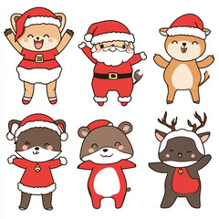 Obraz premium santa claus cartoon