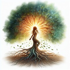 Growing Tree of Confidence Girl
