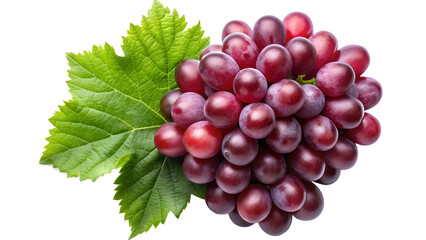 Fototapeta premium three red grape isolated on transparent background png