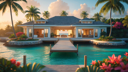 Fototapeta premium tropical resort hotel