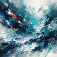  Azure Brushstroke Expression
