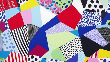 Obraz premium Abstract Vibrant Geometric Shapes