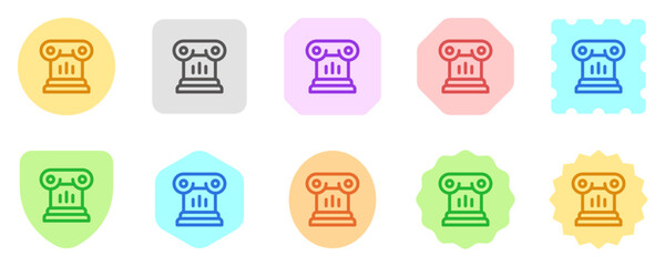 Editable pillar vector icon. History, museum, art. Part of a big icon set family. Perfect for web and app interfaces, presentations, infographics, etc