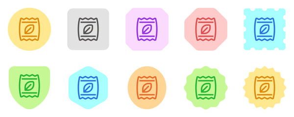 Editable seed bags, fertilizer vector icon. Gardening, landscaping, horticulture. Part of a big icon set family. Perfect for web and app interfaces, presentations, infographics, etc