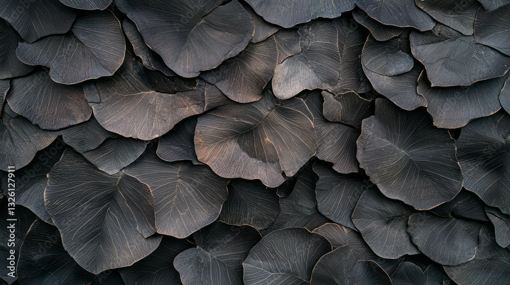 Poster realistic abstract nature patterns with leaf textures for design and decoration
