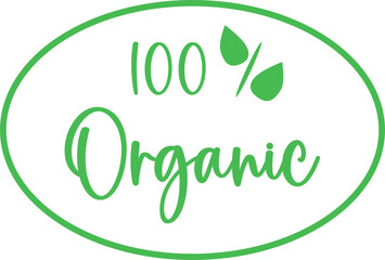 Fototapeta premium 100% natural, organic product - logo marking