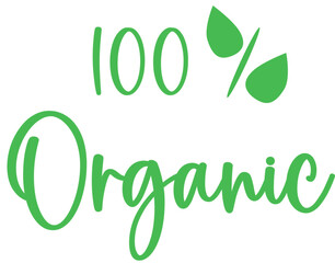 Fototapeta premium 100% natural, organic product - logo marking