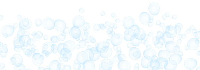 Abstract Light Blue Organic Shapes on Black Background