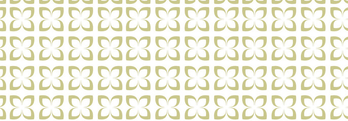 Beige and Black Geometric Floral Pattern Seamless Repeat
