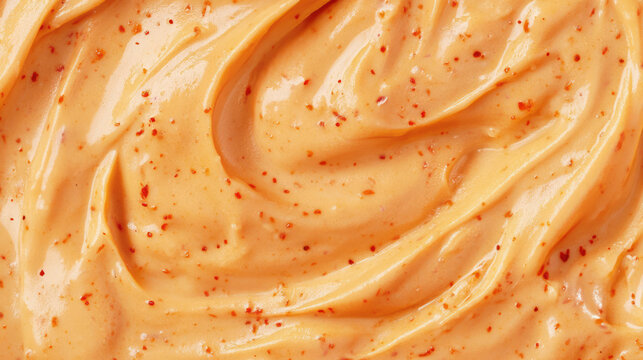 Close up gourmet remoulade texture with cajun spices for culinary design