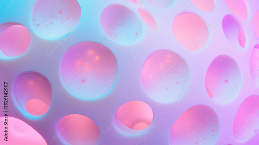 Aufkleber abstract colorful pattern with swiss cheese texture and holes design