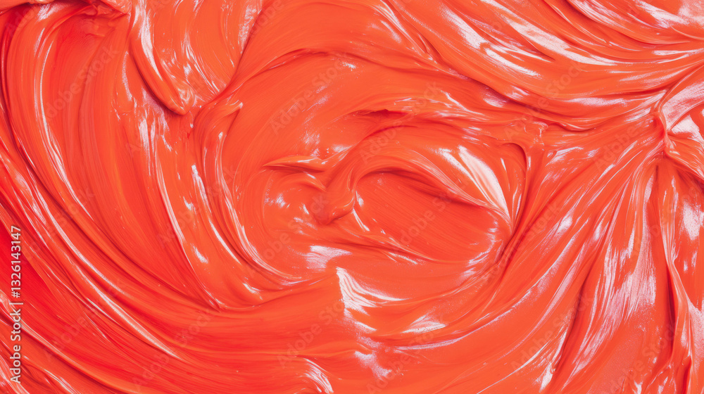 Poster close up texture of bright tomato paste for culinary and design use