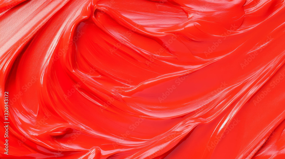 Poster vivid close up of tomato paste texture for food art and background concepts