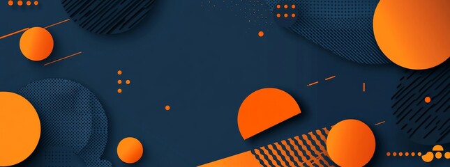 Abstract Orange & Blue Circles Background