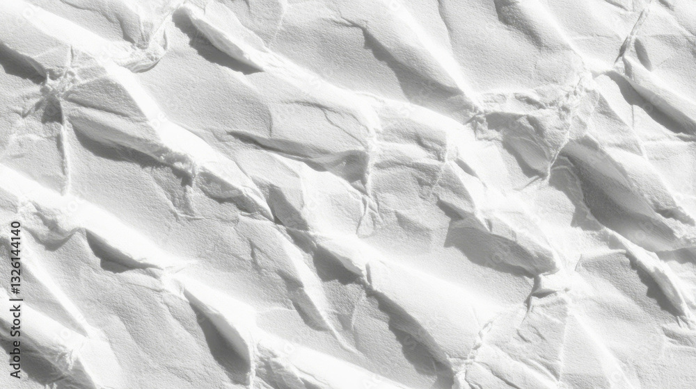 Poster Crumpled paper texture with creases and wrinkles for background design