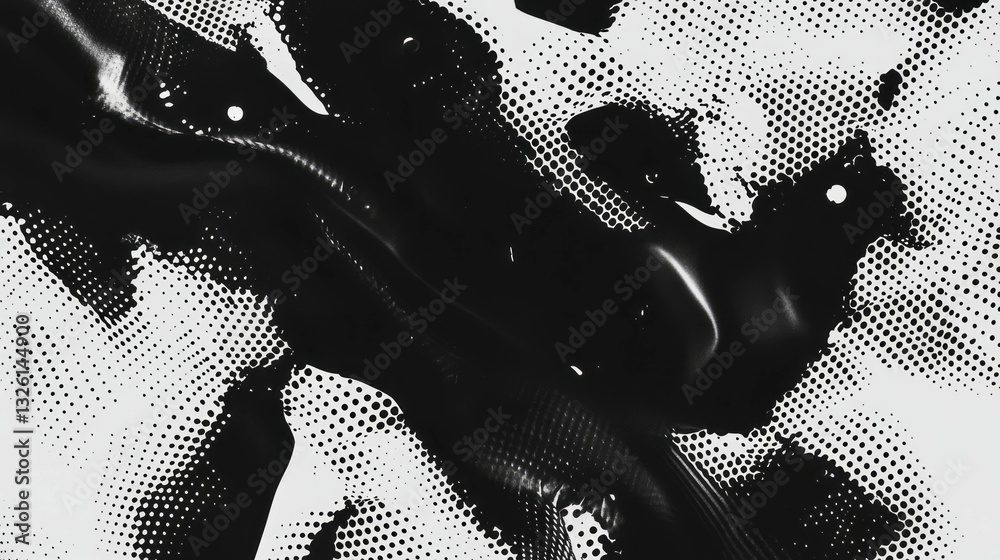 Aufkleber abstract grunge texture with halftone pattern and dots for creative design