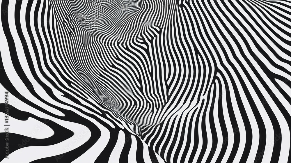 Poster Abstract moire pattern and interference texture for creative design