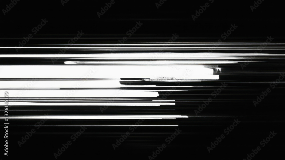 Poster abstract scanner texture with off register black and white stripes