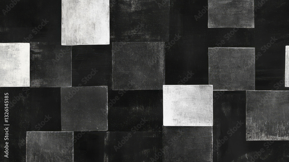 Aufkleber Abstract dirty scanner texture with pixelated blocky grunge pattern for design projects