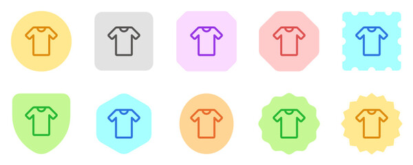 Editable t-shirt vector icon. Clothing, fashion, apparel. Part of a big icon set family. Perfect for web and app interfaces, presentations, infographics, etc