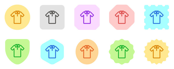 Editable crew shirt vector icon. Clothing, fashion, apparel. Part of a big icon set family. Perfect for web and app interfaces, presentations, infographics, etc