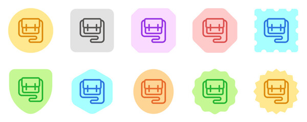 Editable sling bag vector icon. Clothing, fashion, apparel. Part of a big icon set family. Perfect for web and app interfaces, presentations, infographics, etc