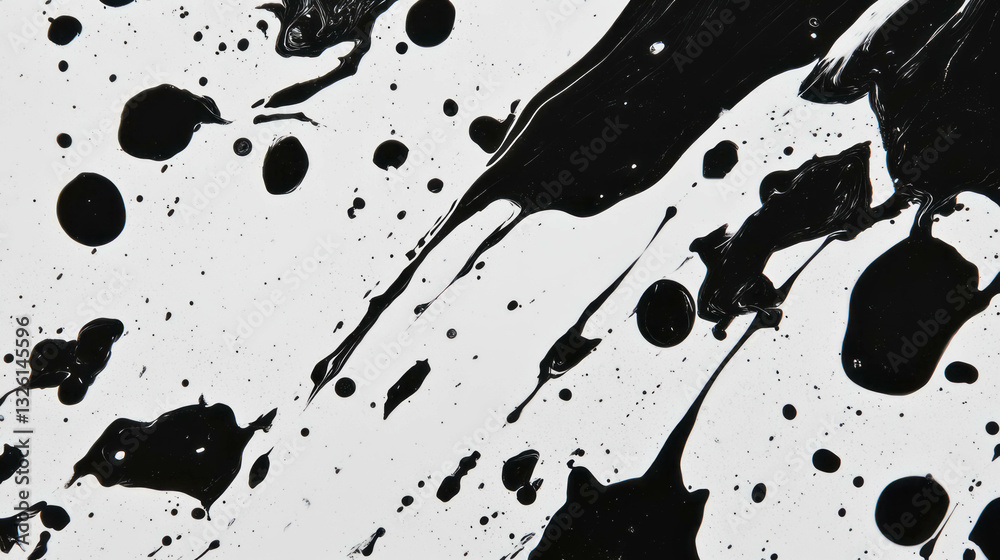 Poster abstract art with smudged ink and streaks texture for creative design