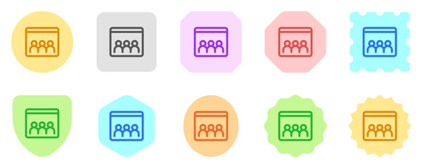 Editable online classroom vector icon. Online learning, course, tutorial. Part of a big icon set family. Perfect for web and app interfaces, presentations, infographics, etc