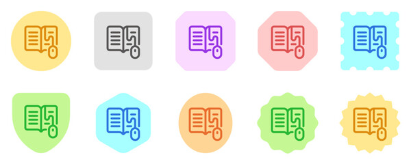Editable digital book vector icon. Online learning, course, tutorial. Part of a big icon set family. Perfect for web and app interfaces, presentations, infographics, etc