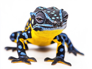 Brightly colored amphibian showcasing unique patterns in studio