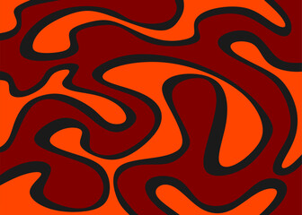 Abstract background with melting wavy line pattern