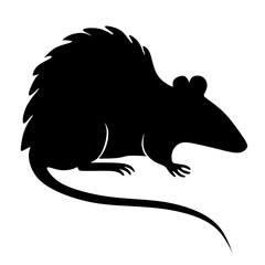 Rat silhouette. animal vector