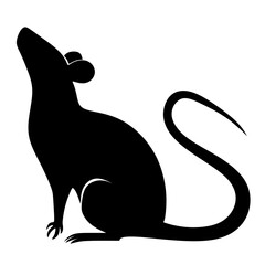 Rat silhouette. animal vector