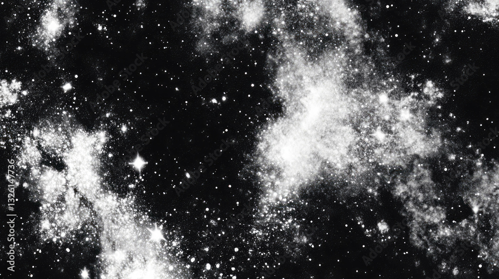 Aufkleber cosmic dust and nebula texture with grunge overlay for abstract designs