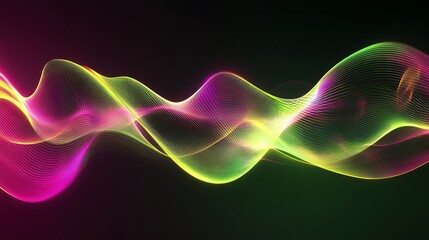 Obraz premium Abstract waves of light with elegant background