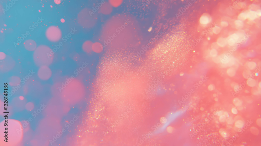 Aufkleber abstract dust texture with pollen particles and grunge effect in vibrant colors