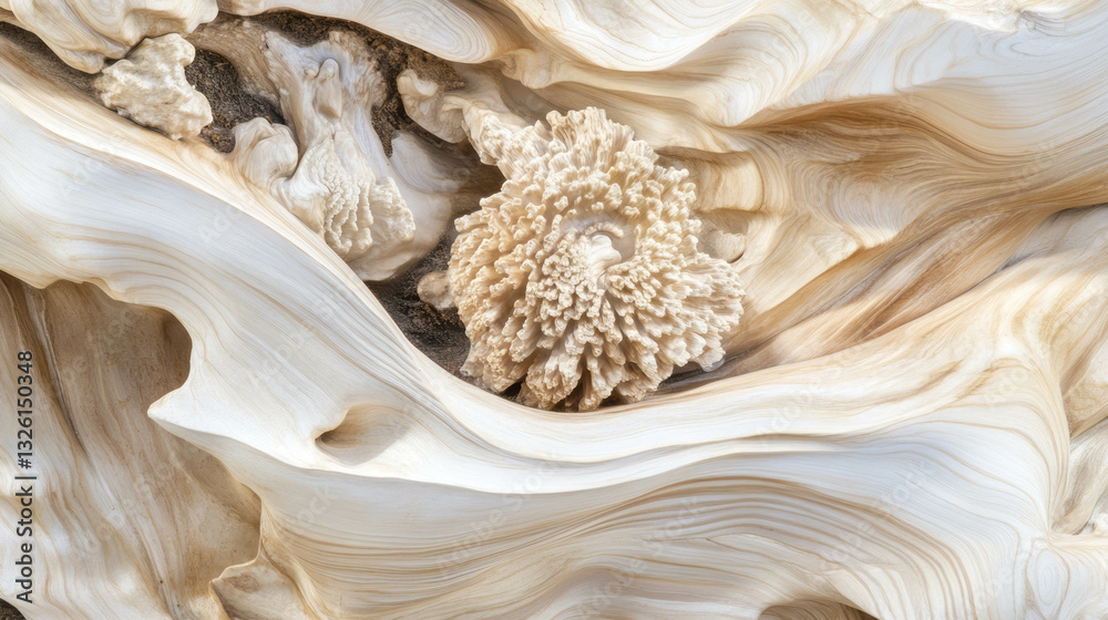 Poster elegant texture of mammoth ivory with intricate grain patterns