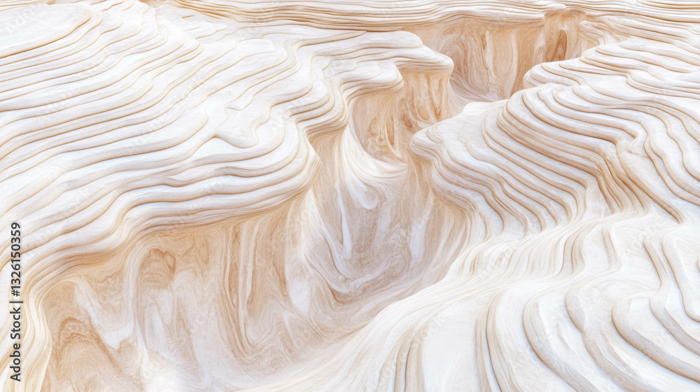 Aufkleber elegant ivory texture with chaotic grain patterns for design and decor