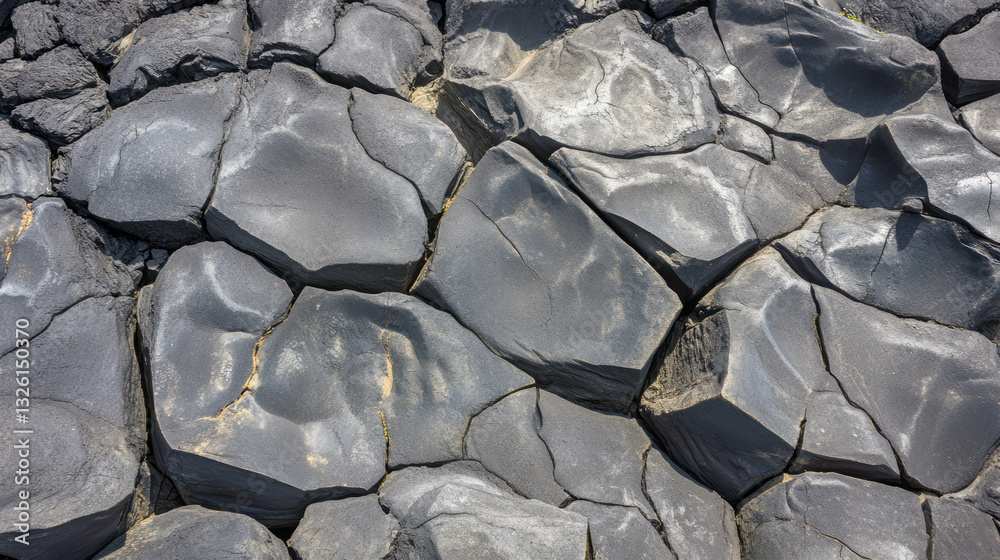 Poster Elegant lava rock texture with chaotic patterns for design and print