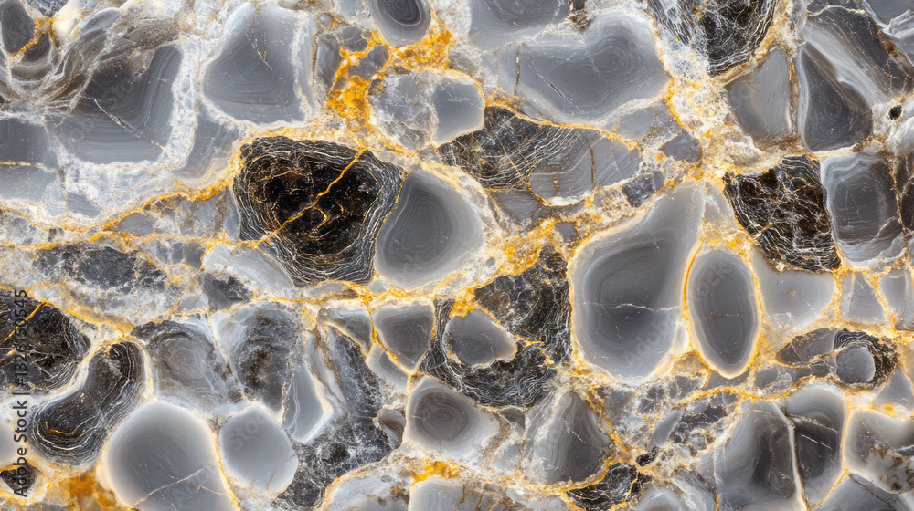Poster Elegant meteorite texture with fusion crust for artistic design