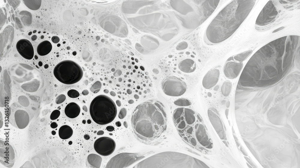 Poster Elegant pumice texture with vesicles and chaotic patterns for modern design