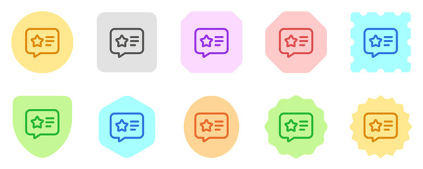 Editable review, comment, star vector icon. Part of a big icon set family. Perfect for web and app interfaces, presentations, infographics, etc