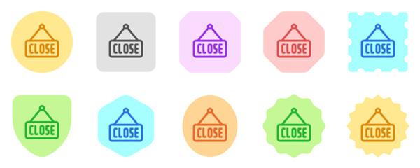 Editable store close sign vector icon. Food, restaurant. Part of a big icon set family. Perfect for web and app interfaces, presentations, infographics, etc