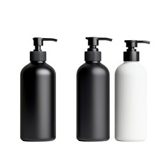Soap Lotion Pump Bottles on transparent background.