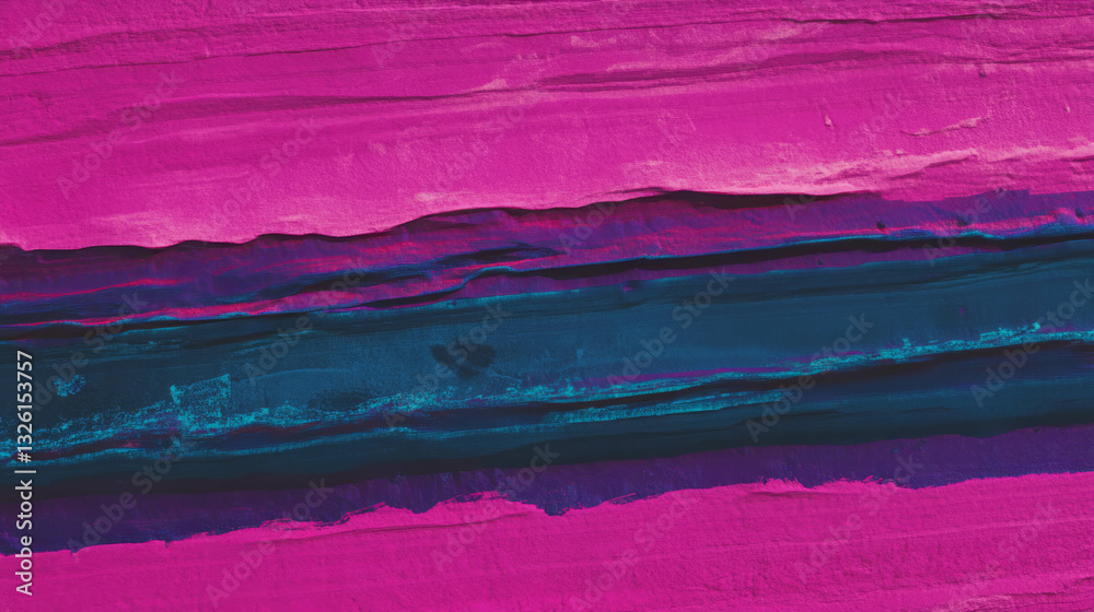Poster abstract embossed texture with vivid pink and blue layers for creative design