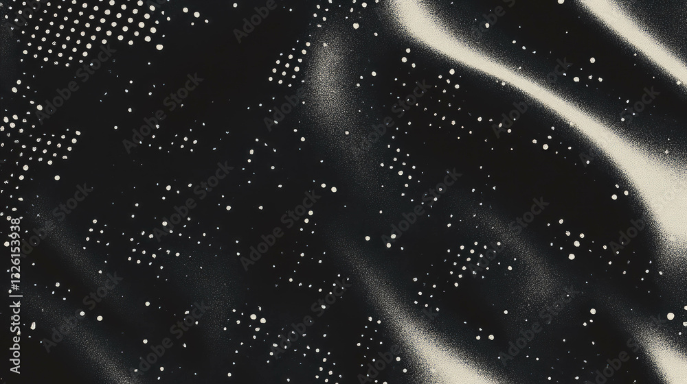 Poster Retro halftone dots and printer texture pattern for graphic design